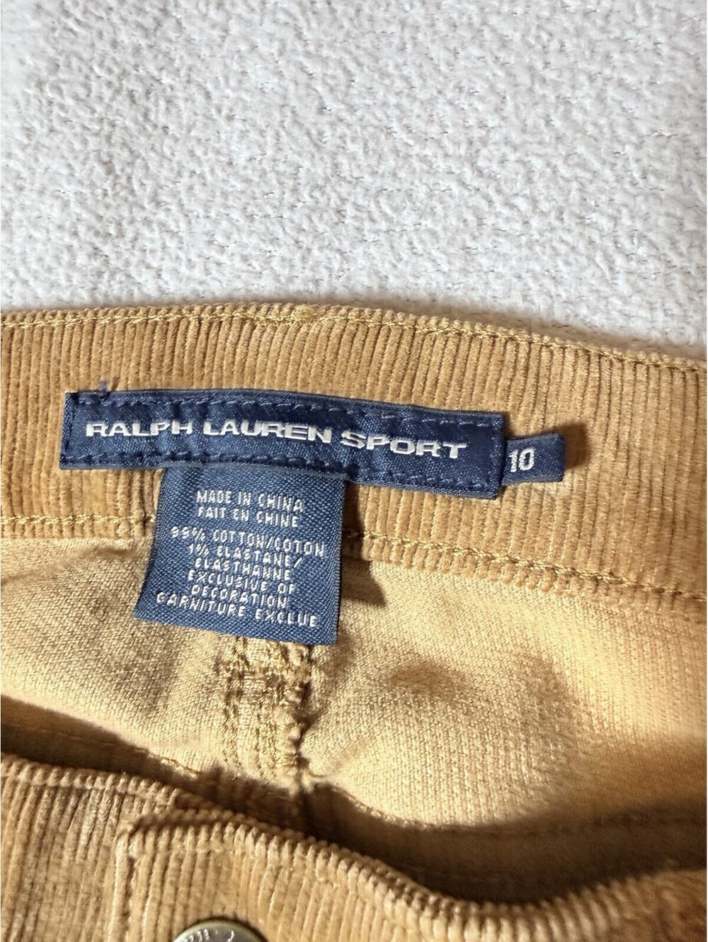 Lauren Ralph Lauren Sports Pants Mens Size 10 Brown Corduroy Straight Dress - Picture 4 of 8